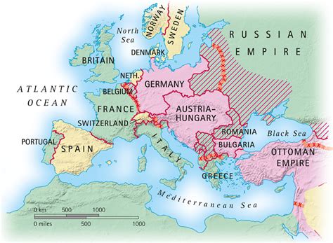 Europe on the Eve of the First World War, 1914.